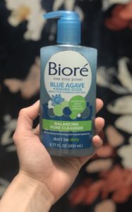 Biore blue agave + baking soda cleanser